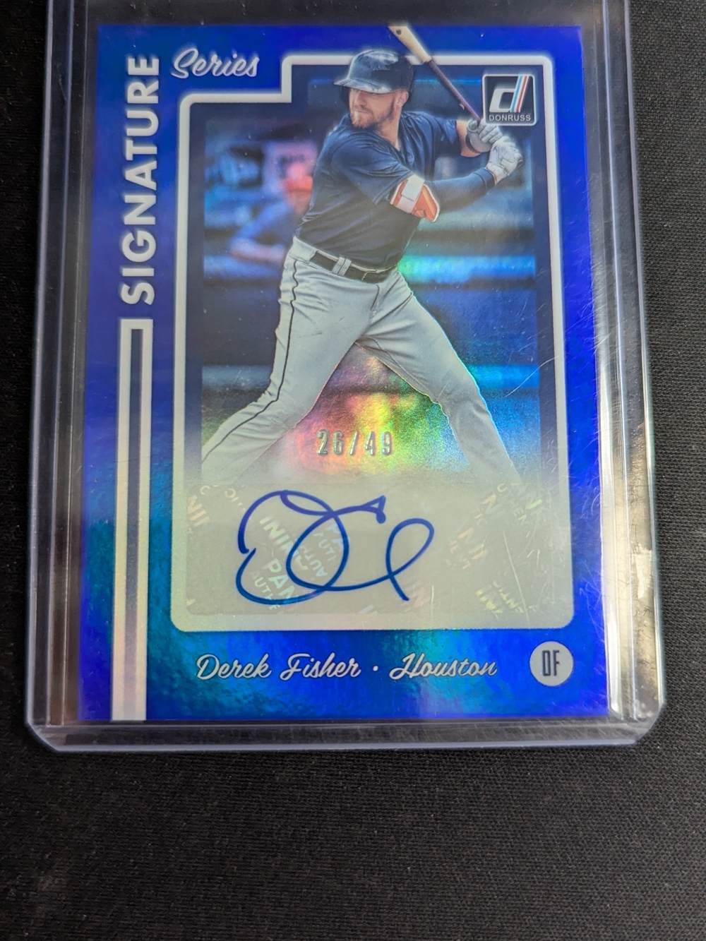 2017 Panini Donruss Signature Series Blue Derek Fisher 26/49 Autograph